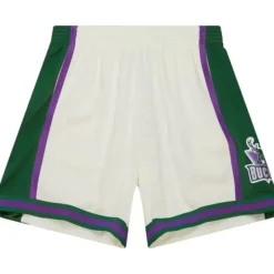 Cream Swingman Shorts Milwaukee Bucks 2000