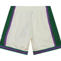 Cream Swingman Shorts Milwaukee Bucks 2000