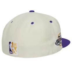 Cream Team Fitted Hwc Hat Los Angeles Lakers