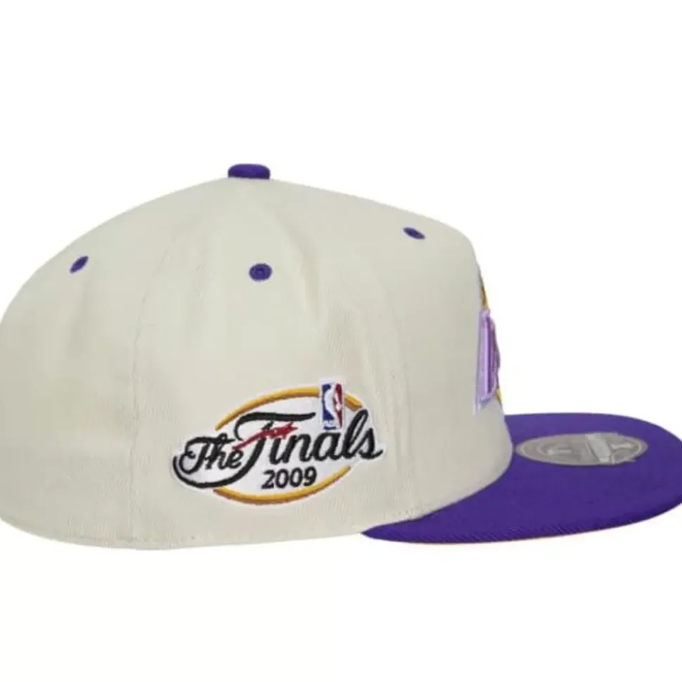 Cream Team Fitted Hwc Hat Los Angeles Lakers