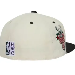 Cream Team Fitted Hwc Hat Milwaukee Bucks