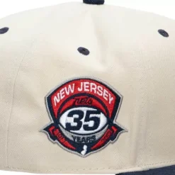 Cream Team Fitted Hwc Hat New Jersey Nets