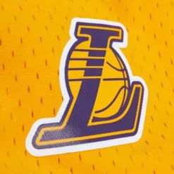 Cream Unisex Jump Shot Shorts Los Angeles Lakers 2009-10