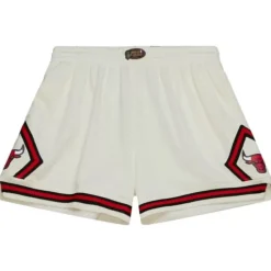Cream Unisex Jump Shot Shorts Chicago Bulls 1997-98