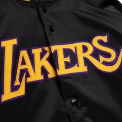 Double Clutch Lightweight Satin Jacket Los Angeles Lakers