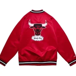 Double Clutch Lightweight Satin Jacket Chicago Bulls