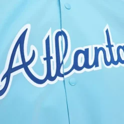 Double Clutch Lightweight Satin Jacket Atlanta Braves