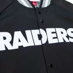 Double Clutch Lightweight Satin Jacket Oakland Raiders