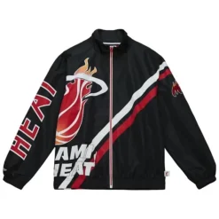 Exploded Logo Warm Up Jacket Miami Heat