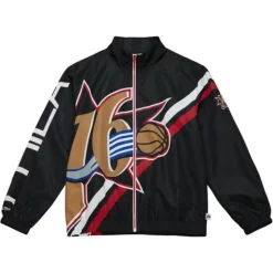 Exploded Logo Warm Up Jacket Philadelphia 76Ers
