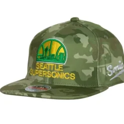 Ghost Camo Stretch Fitted Hwc Seattle Supersonics