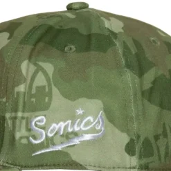 Ghost Camo Stretch Fitted Hwc Seattle Supersonics