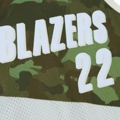 Ghost Green Camo Swingman Clyde Drexler Portland Trail Blazers 1991-92 Jersey