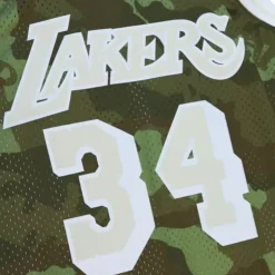 Ghost Green Camo Swingman Shaquille O'Neal Los Angeles Lakers 1996-97 Jersey