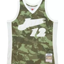 Ghost Green Camo Swingman John Stockton Utah Jazz 1998-99 Jersey