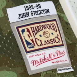 Ghost Green Camo Swingman John Stockton Utah Jazz 1998-99 Jersey
