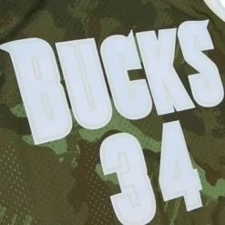 Ghost Green Camo Swingman Ray Allen Milwaukee Bucks 2000-01 Jersey
