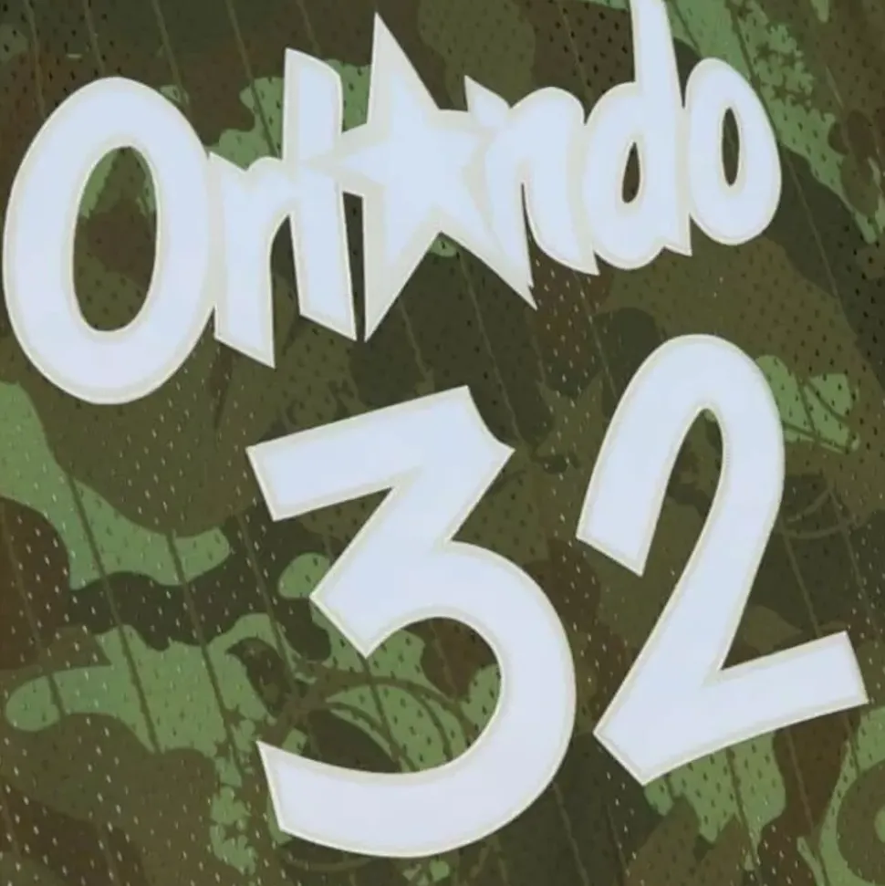 Ghost Green Camo Swingman Shaquille O'Neal Orlando Magic 1984-85 Jersey