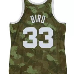 Ghost Green Camo Swingman Larry Bird Boston Celtics 1985-86 Jersey