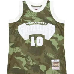 Ghost Green Camo Swingman Mike Bibby Vancouver Grizzlies 1998-99 Jersey