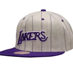 Grey Pin Pop Snapback Hwc Los Angeles Lakers