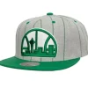 Grey Pin Pop Snapback Hwc Seattle Supersonics
