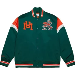 Heavyweight Satin Jacket University Of Miami
