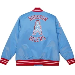 Heavyweight Satin Jacket Houston Oilers