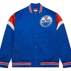 Heavyweight Satin Jacket Edmonton Oilers