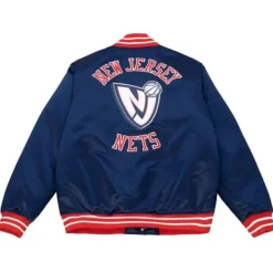 Heavyweight Satin Jacket New Jersey Nets