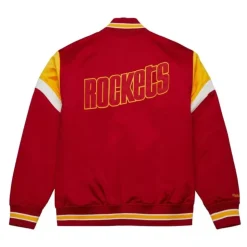 Heavyweight Satin Jacket Houston Rockets