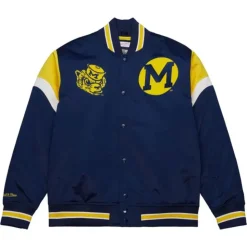 Heavyweight Satin Jacket University Of Michigan