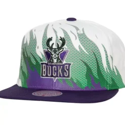Hot Fire Snapback Hwc Milwaukee Bucks