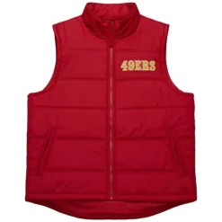 In The Clutch Puffer Vest Vintage Logo San Francisco 49Ers