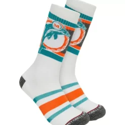 Interception Crew Socks Miami Dolphins