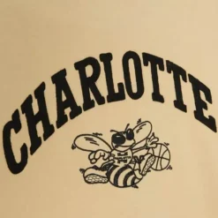 Khaki Black Hoodie Charlotte Hornets