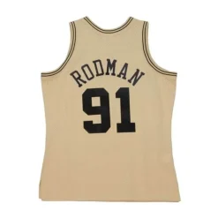 Khaki Black Swingman Dennis Rodman Chicago Bulls 1997-98 Jersey