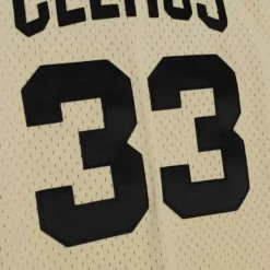 Khaki Black Swingman Larry Bird Boston Celtics 1985-86 Jersey