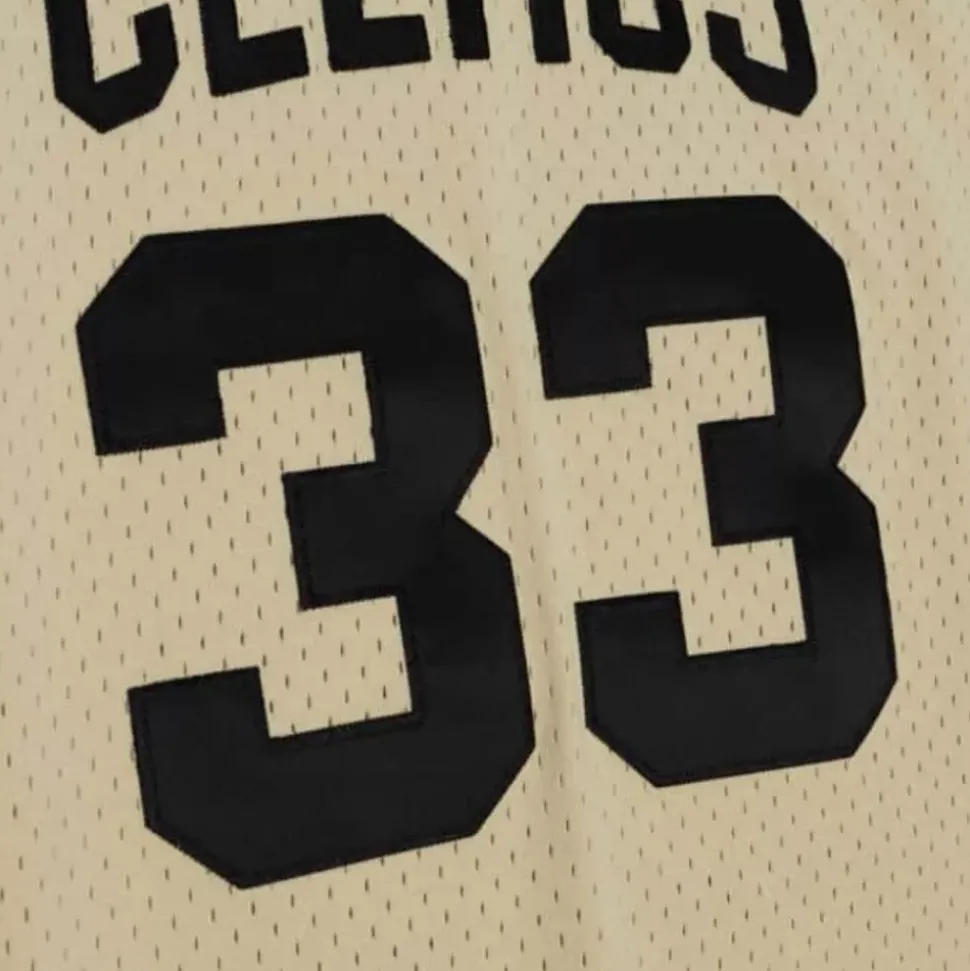 Khaki Black Swingman Larry Bird Boston Celtics 1985-86 Jersey