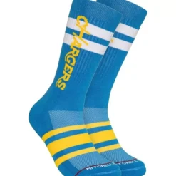 Lateral Crew Socks Los Angeles Chargers
