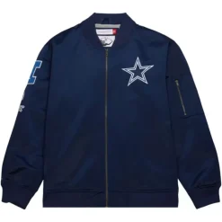 Lightweight Satin Bomber Vintage Logo Dallas Cowboys
