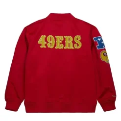 Lightweight Satin Bomber Vintage Logo San Francisco 49Ers