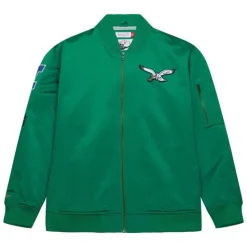 Lightweight Satin Bomber Vintage Logo Philadelphia Eagles