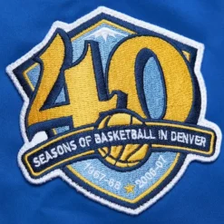 Lightweight Satin Bomber Vintage Logo Denver Nuggets