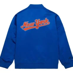 Lightweight Satin Bomber Vintage Logo New York Mets