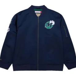 Lightweight Satin Bomber Vintage Logo Dallas Mavericks