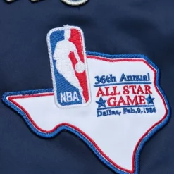 Lightweight Satin Bomber Vintage Logo Dallas Mavericks