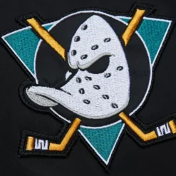 Lightweight Satin Bomber Vintage Logo Anaheim Ducks