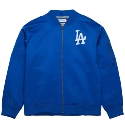 Lightweight Satin Bomber Vintage Logo Los Angeles Dodgers