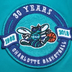 Lightweight Satin Bomber Vintage Logo Charlotte Hornets